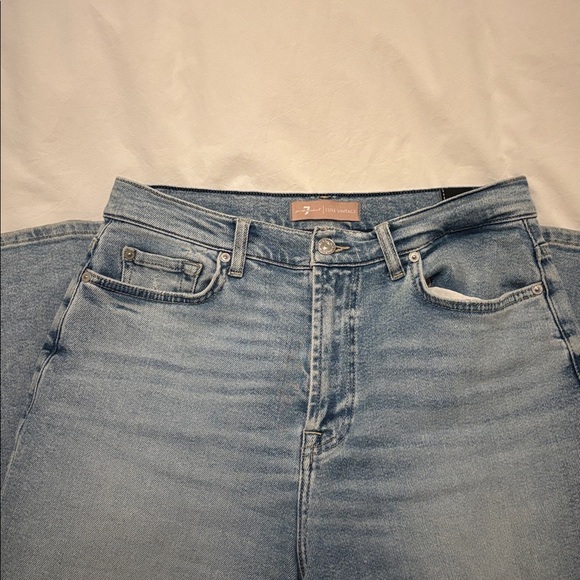 7 For All Mankind Light Blue High Rise Women's Jeans - Picture 5 of 6